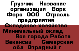 Грузчик › Название организации ­ Ворк Форс, ООО › Отрасль предприятия ­ Складское хозяйство › Минимальный оклад ­ 24 000 - Все города Работа » Вакансии   . Самарская обл.,Отрадный г.